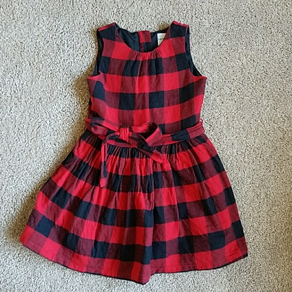 Buffalo plaid toddler dress